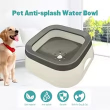 No-Spill Pet Food & Water Bowl – Double Bowl with Anti-Slip Mat