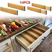 Expandable Bamboo Drawer Dividers (Set of 4)